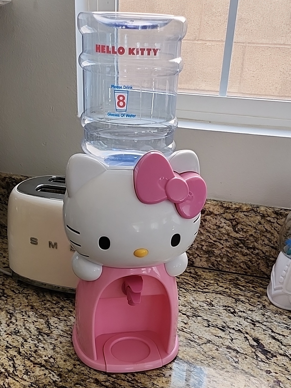 Hello Kitty White and Pink Beverage Dispenser
